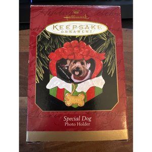 Hallmark Special Dog Photo Holder Keepsake Ornament 1997 Vintage Christmas Decor